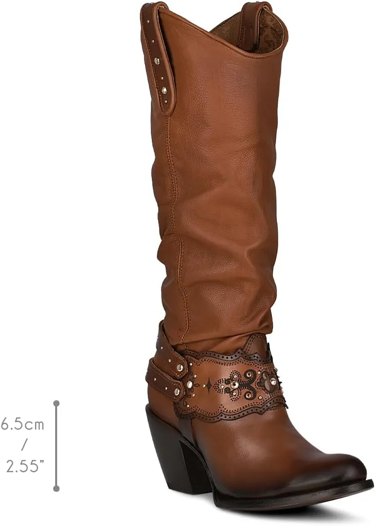 Cuadra Women's Cowgirl Boots in Authentic Leather and Authentic Crystals 1Z41RS
