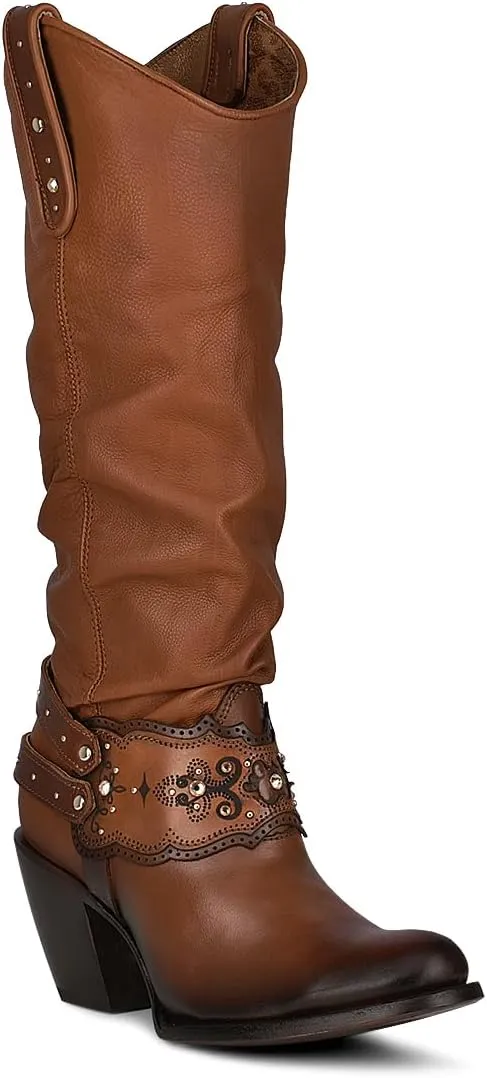 Cuadra Women's Cowgirl Boots in Authentic Leather and Authentic Crystals 1Z41RS