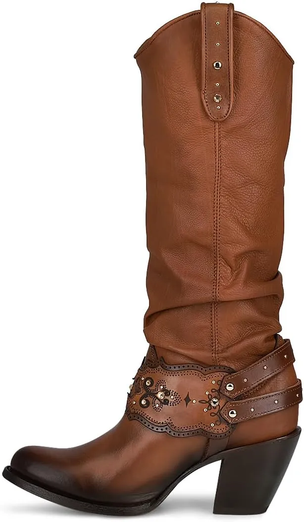 Cuadra Women's Cowgirl Boots in Authentic Leather and Authentic Crystals 1Z41RS