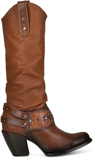 Cuadra Women's Cowgirl Boots in Authentic Leather and Authentic Crystals 1Z41RS