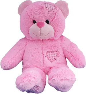 Cuddly Soft 16 inch Stuffed Pink Patches Teddy Bear...We Stuff 'em...You Love 'em!
