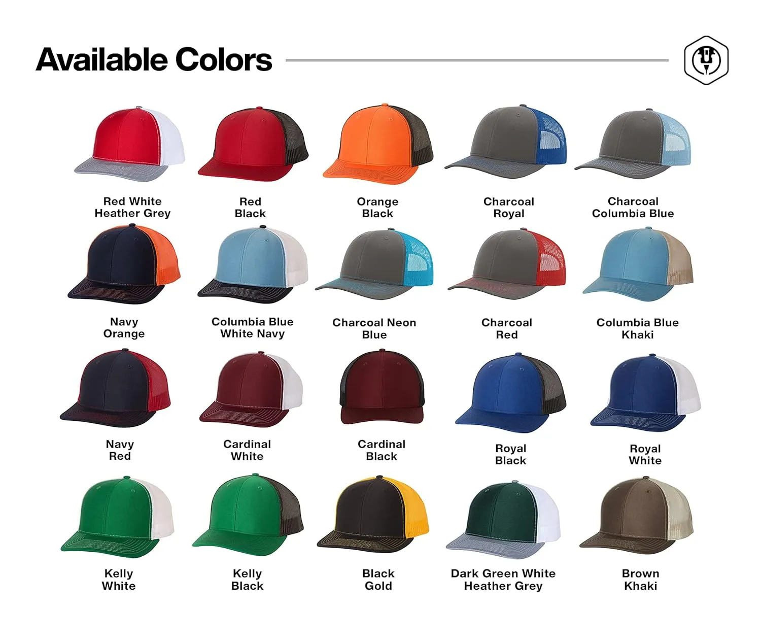 Custom Trucker Leather Patch Hat Laser Engraved - Charcoal/White