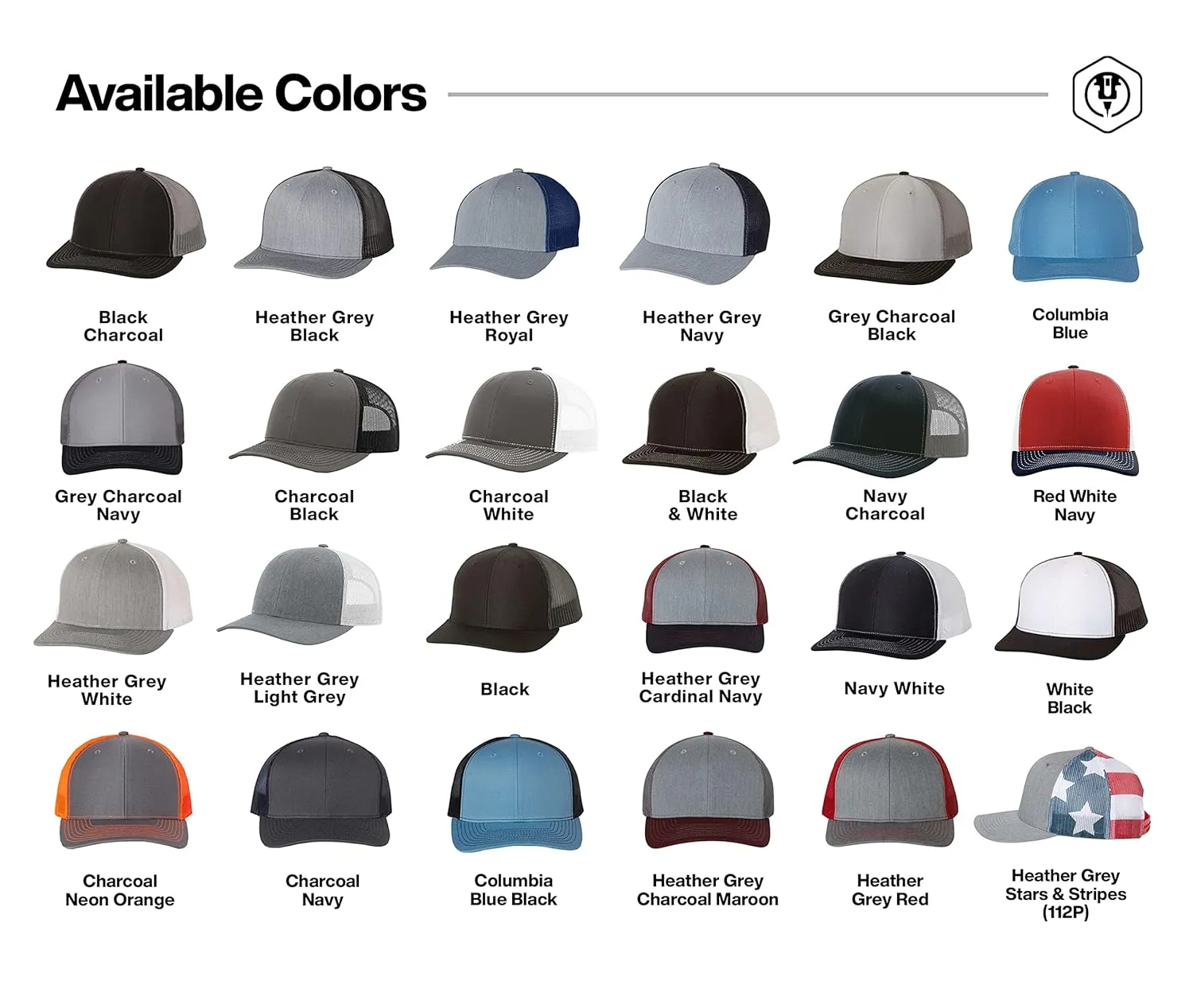 Custom Trucker Leather Patch Hat Laser Engraved - Charcoal/White