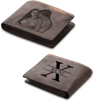 Custom Wallets for Men Personalized Photo Wallets for Mens Engraved Wallets Personalized Gifts for Men Dad Husband Son (Style 1)
