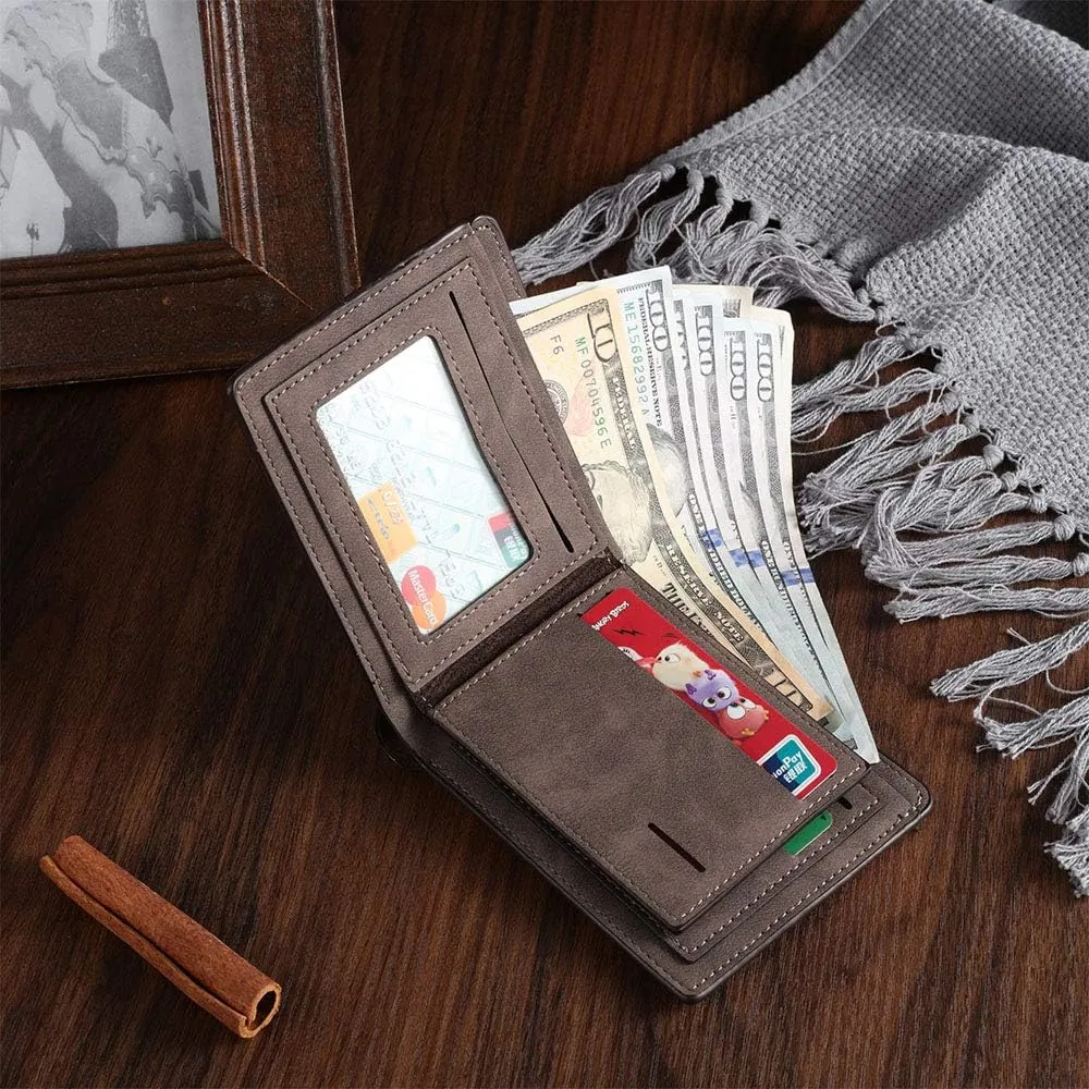 Custom Wallets for Men Personalized Photo Wallets for Mens Engraved Wallets Personalized Gifts for Men Dad Husband Son (Style 1)