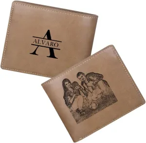 Custom Wallets for Men Personalized Photo Wallets for Mens Engraved Wallets Personalized Gifts for Men Dad Husband Son (Style 5)