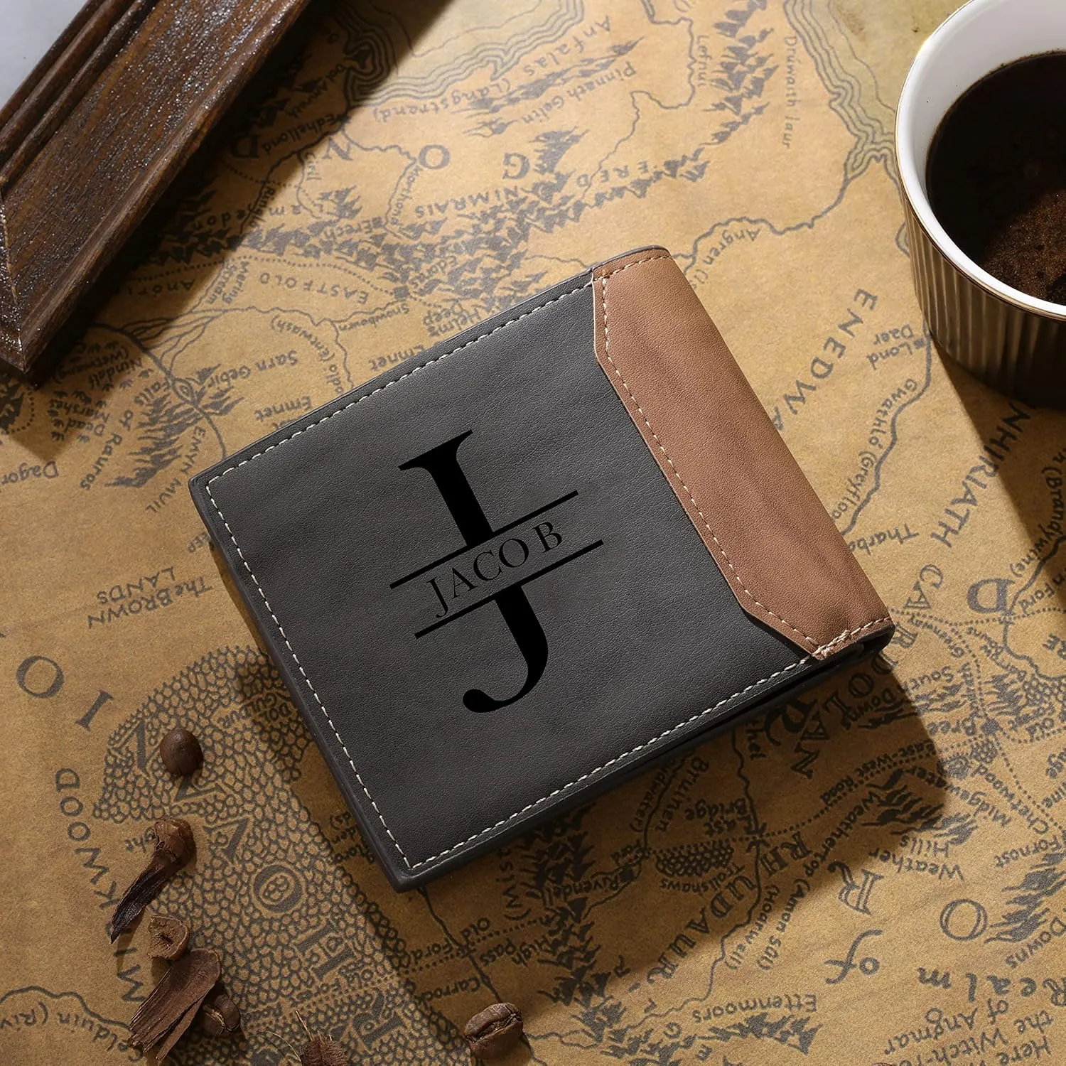 Custom Wallets for Men Personalized Photo Wallets for Mens Engraved Wallets Personalized Gifts for Men Dad Husband Son (Style 7)