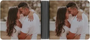 Custom Wallets for Men with Picture Photo Double Sided Print Personalized Black Leather Wallet Birthday Christmas Gift for Father Dad Husband Boyfriend (Double Sided - Same design)