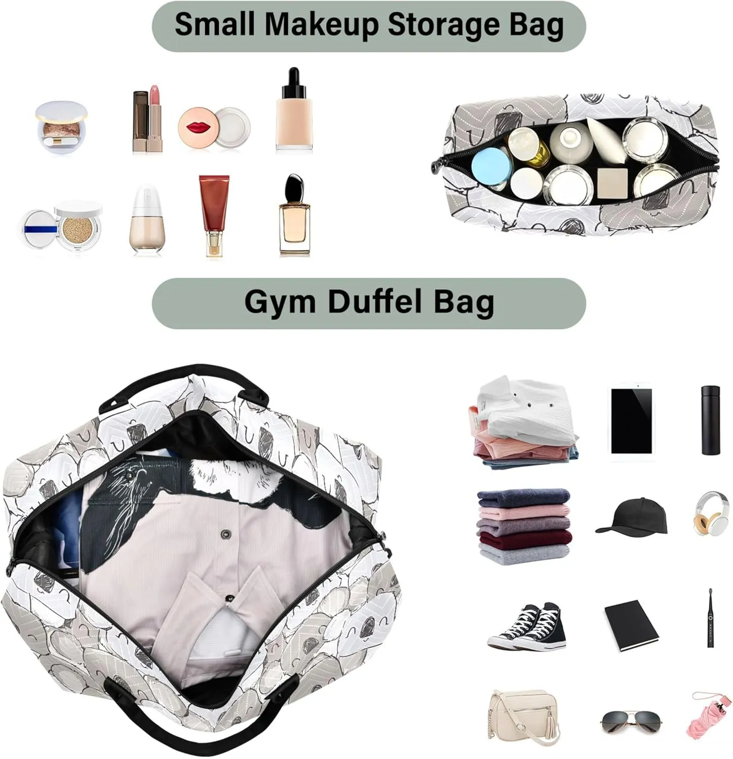 Cute Koala Stock Duffle Bag Women Travel Toiletry Bag Set, Prints Women Gym Tote Bags Carry on Duffel Bag