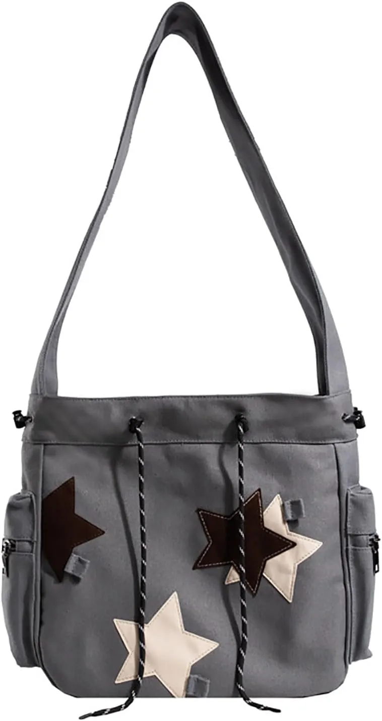 Cute Messenger Bag Y2K Crossbody Bag Cute Tote Bags for Women Kawaii Star Purse Aesthetic Shoulder Bag