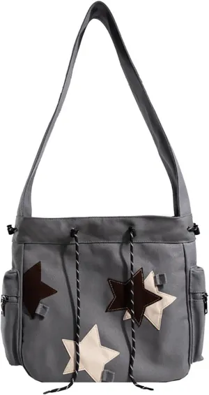 Cute Messenger Bag Y2K Crossbody Bag Cute Tote Bags for Women Kawaii Star Purse Aesthetic Shoulder Bag