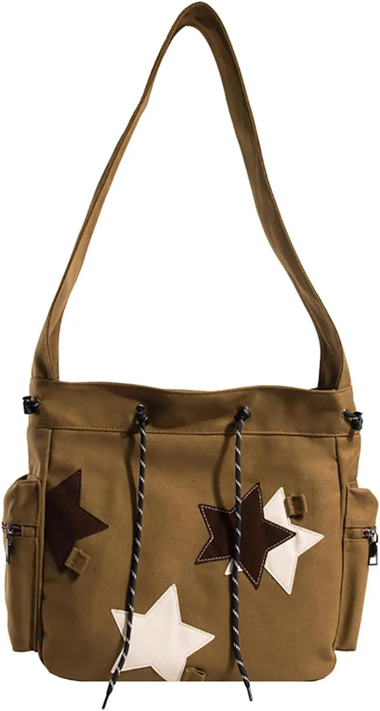 Cute Messenger Bag Y2K Crossbody Bag Cute Tote Bags for Women Kawaii Star Purse Aesthetic Shoulder Bag