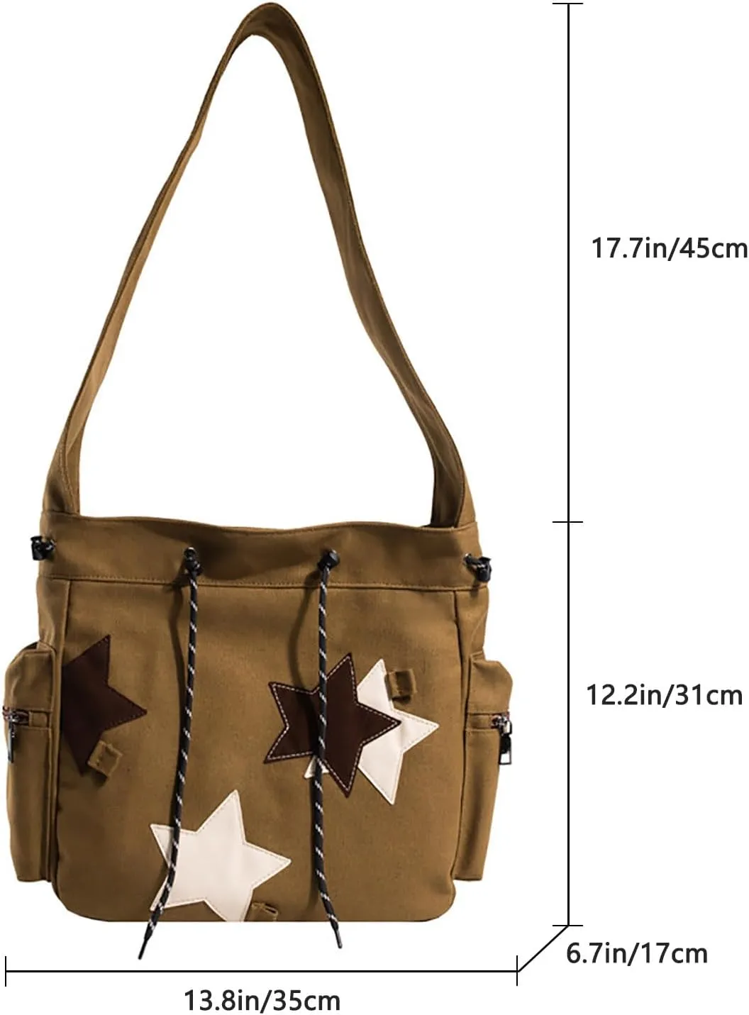 Cute Messenger Bag Y2K Crossbody Bag Cute Tote Bags for Women Kawaii Star Purse Aesthetic Shoulder Bag