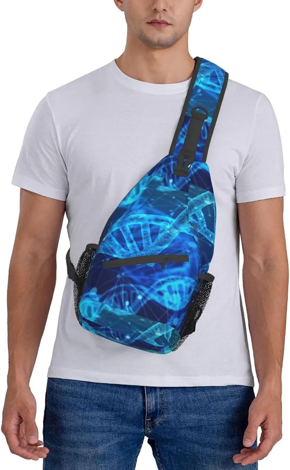 Cute Nurse Print Crossbody Sling Backpack For Women Men,Sling Bag Travel Hiking Chest Bag Daypack