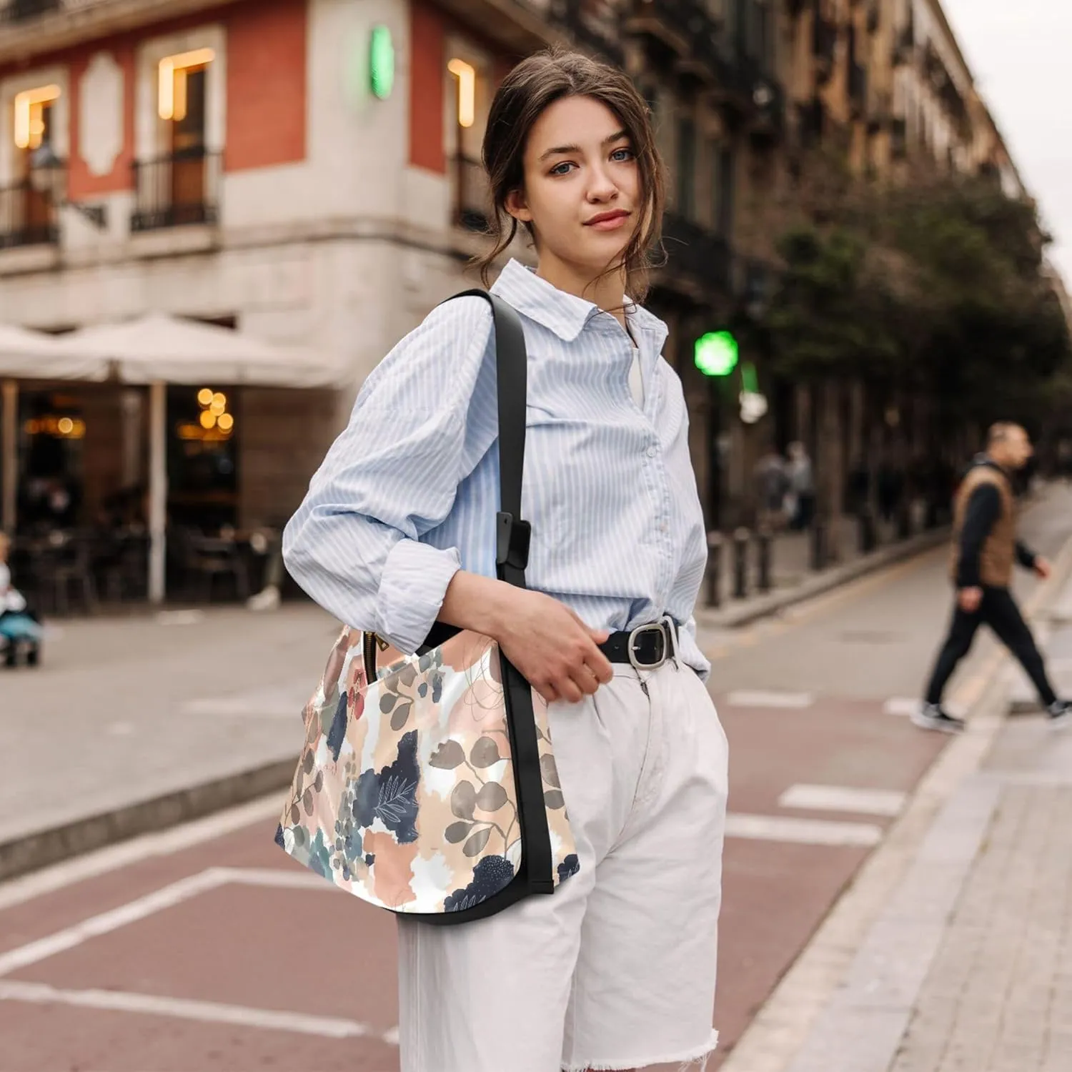 Cute Sloth Kawaii Animal Leather Hobo Bags for Women Large Men Leather Purse Trendy Leaf Print Shoulder Designer Bag
