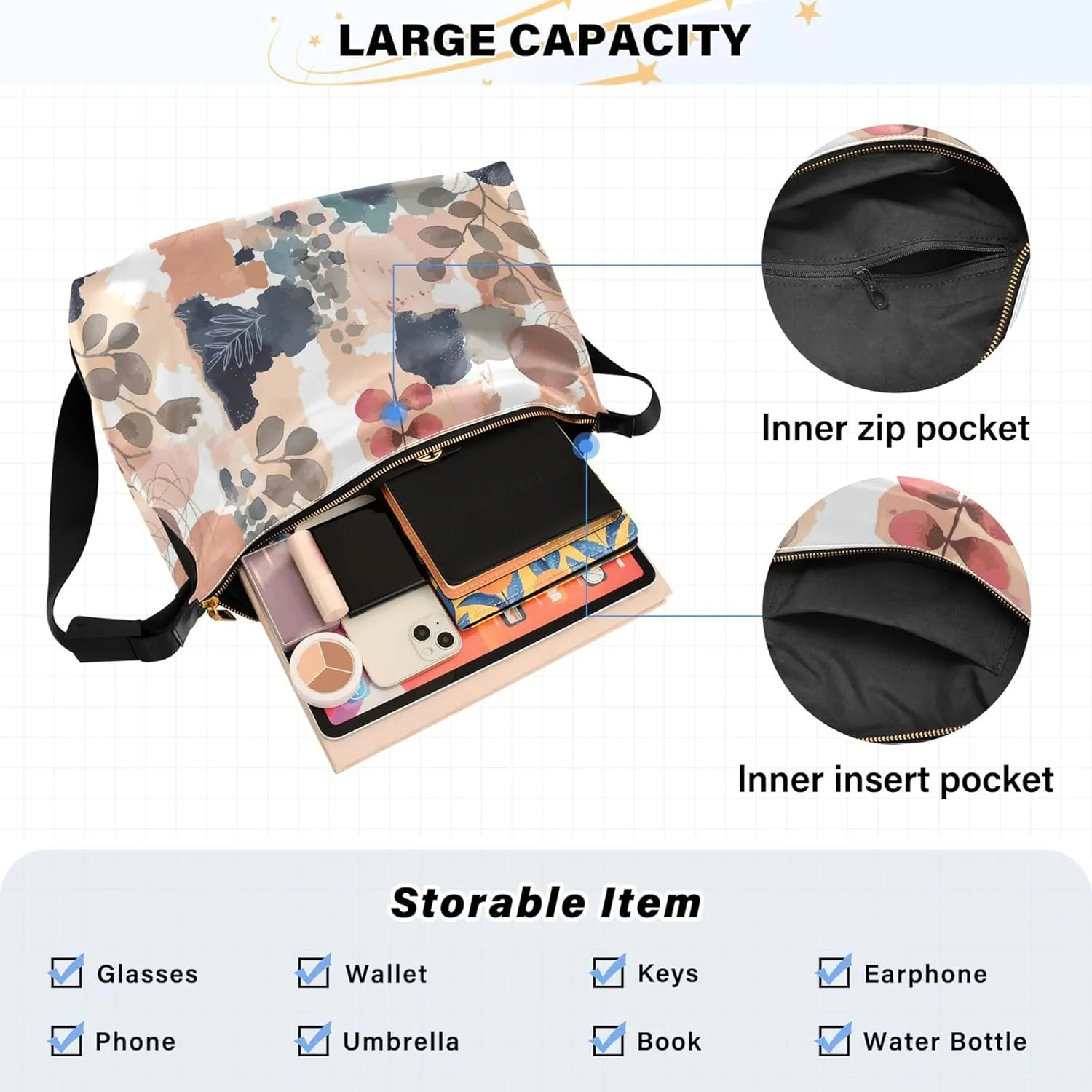 Cute Sloth Kawaii Animal Leather Hobo Bags for Women Large Men Leather Purse Trendy Leaf Print Shoulder Designer Bag