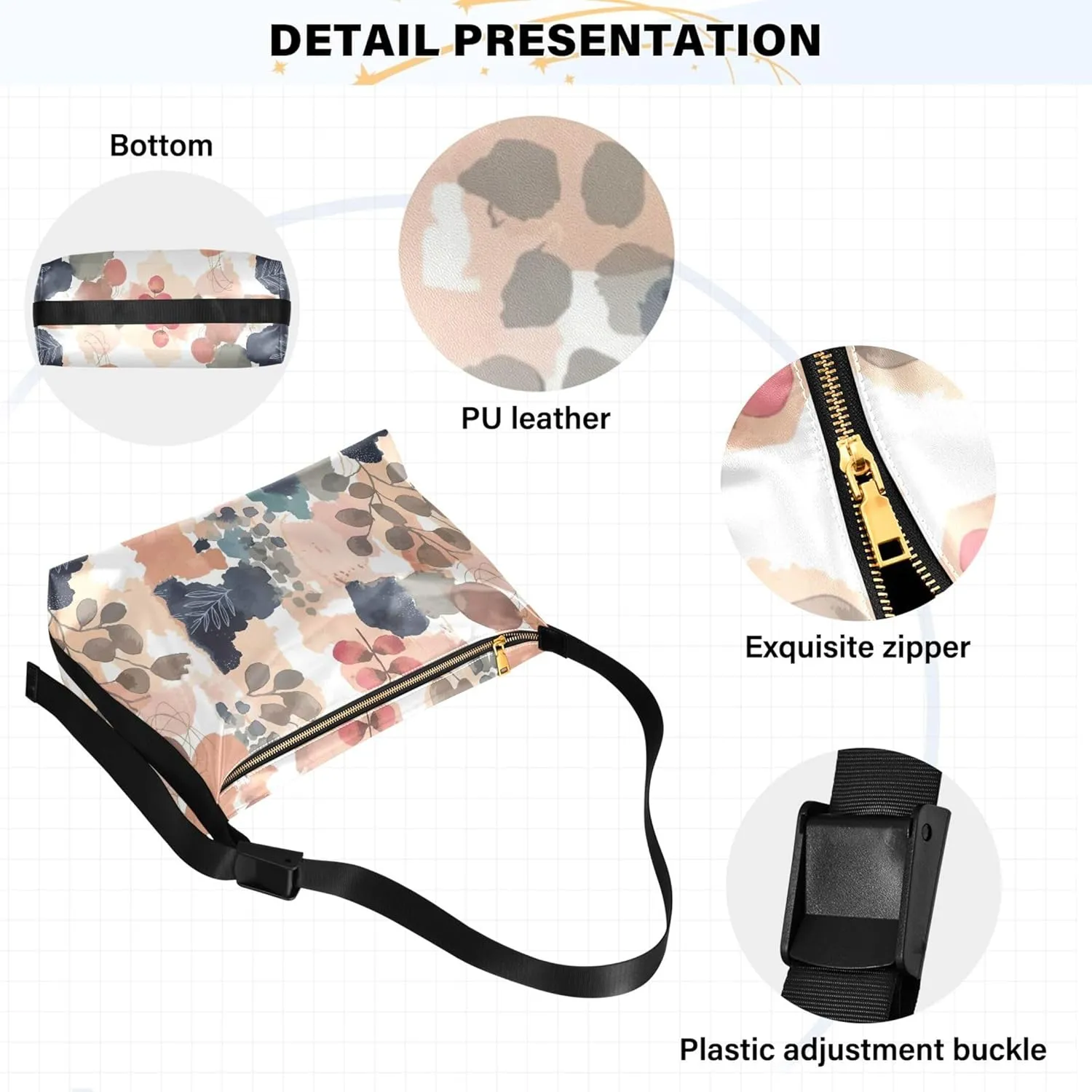 Cute Sloth Kawaii Animal Leather Hobo Bags for Women Large Men Leather Purse Trendy Leaf Print Shoulder Designer Bag