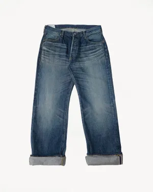 D1890US - 13oz Used-Wash Indigo Selvedge Denim - Loose Straight