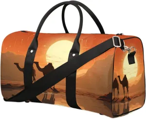 Desert Camels Travel Duffel bag for Men Women Weekender Overnight Bag Gym Bag Carry On Luggage Bags for Yoga Workout Sports