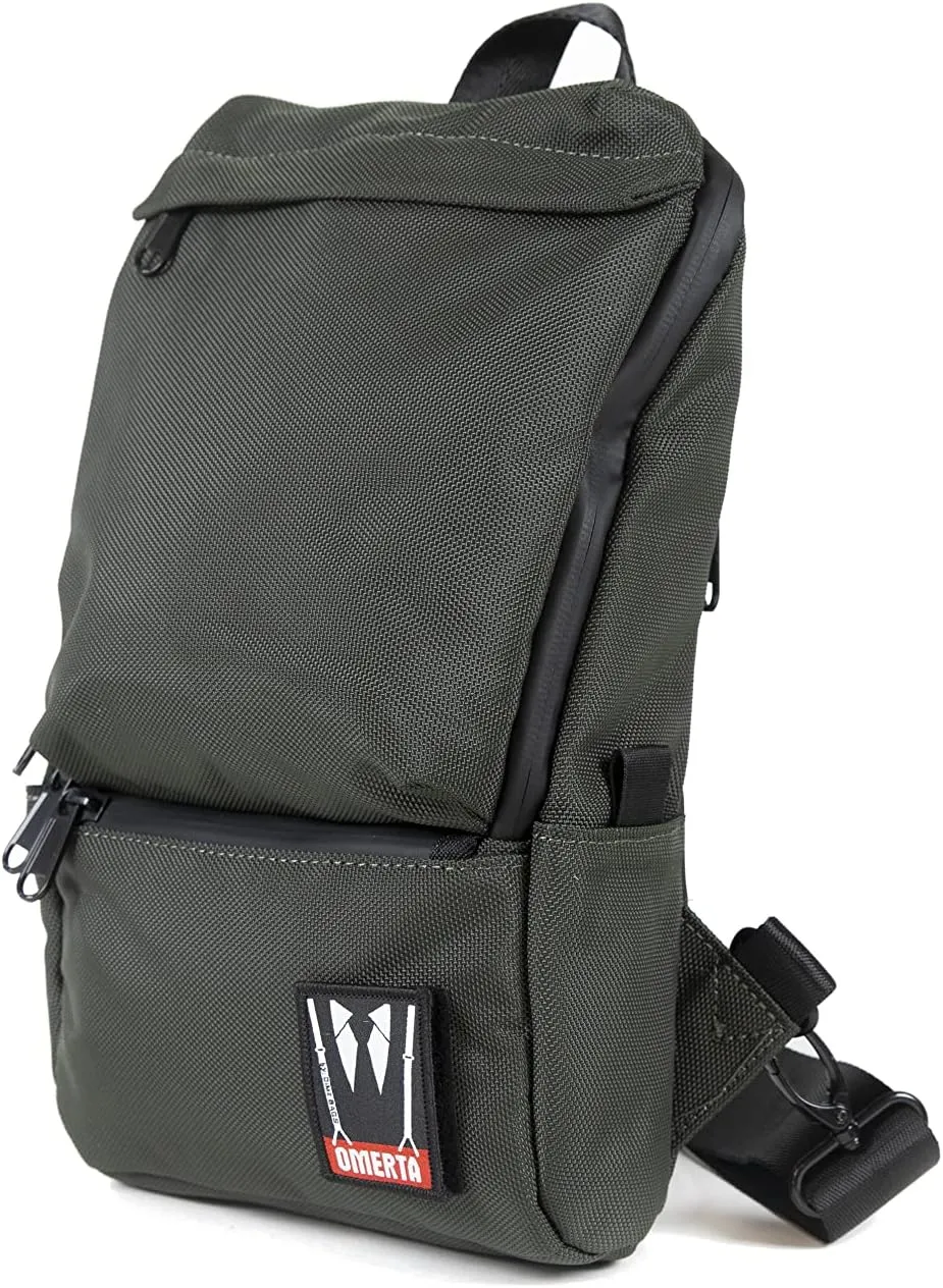 DIME BAGS - Don with Lock - Carbon Filter Sling Backpack - Crossbody Bag (Green)