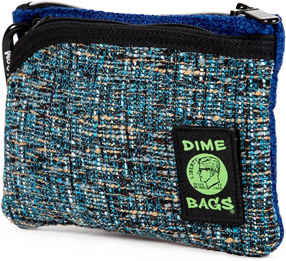 DIME BAGS Zipline | Hemp Wallet with Zipper Closure (8 inch, Midnight)