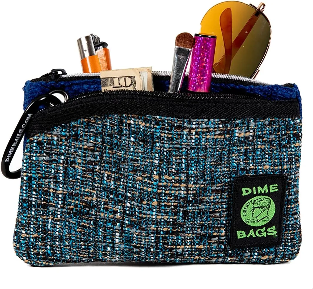 DIME BAGS Zipline | Hemp Wallet with Zipper Closure (8 inch, Midnight)