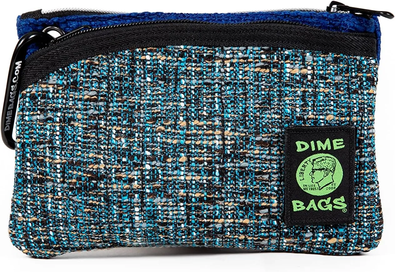 DIME BAGS Zipline | Hemp Wallet with Zipper Closure (8 inch, Midnight)