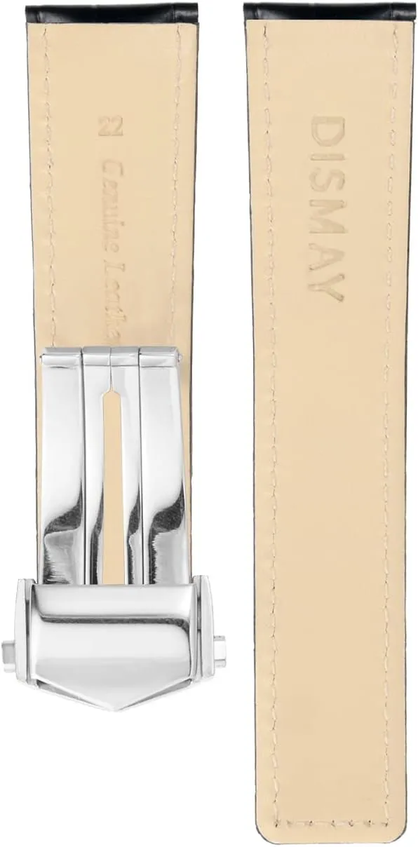DISMAY Leather Watch Band Strap Made for Tag Heuer Watches with 20mm Lug