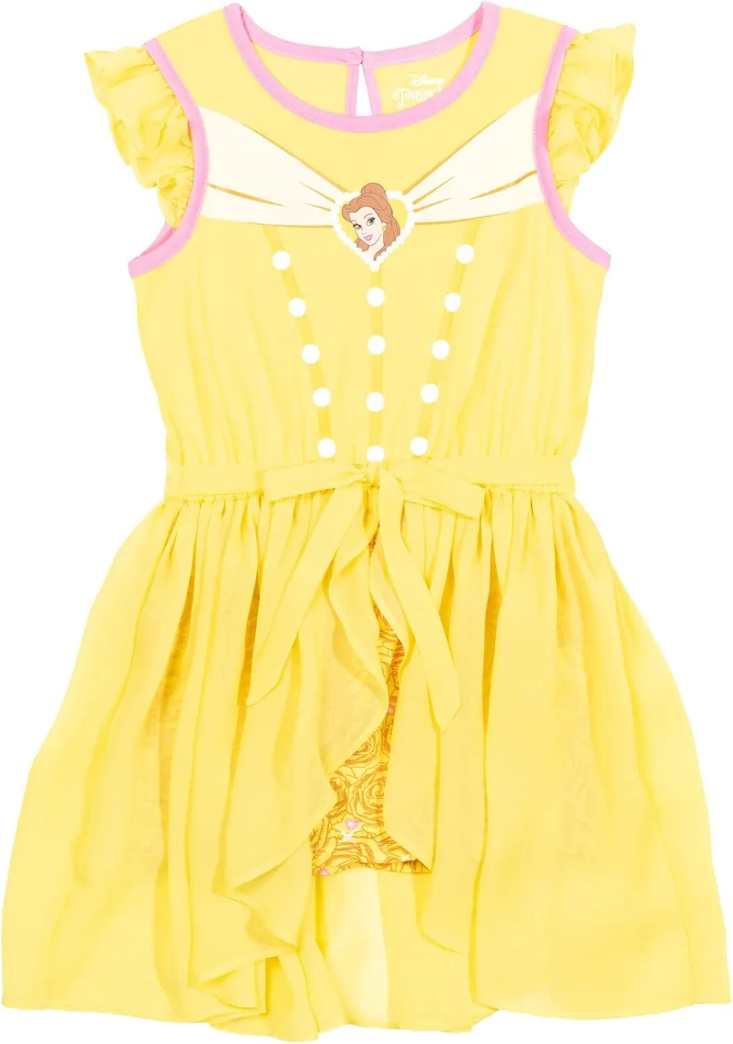 Disney Princess Girls Romper With Skirt Overlay Toddler to Big Kid