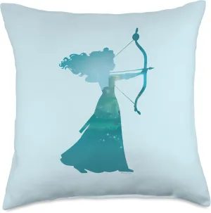 Disney Princess Merida Silhouette with Bow and Arrow Throw Pillow