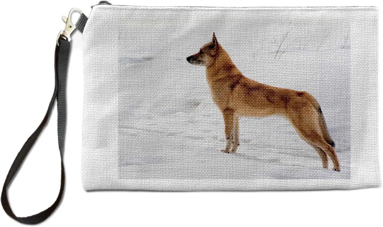 DogsMakeMeHappy Finnish Spitz Makeup Bag, Finnish Spitz Lover's Cosmetic Bag, Finnish Spitz Doggie Travel Bag, Finnish Spitz Pattern Makeup Tote, Birthday Christmas Basket Gift Idea