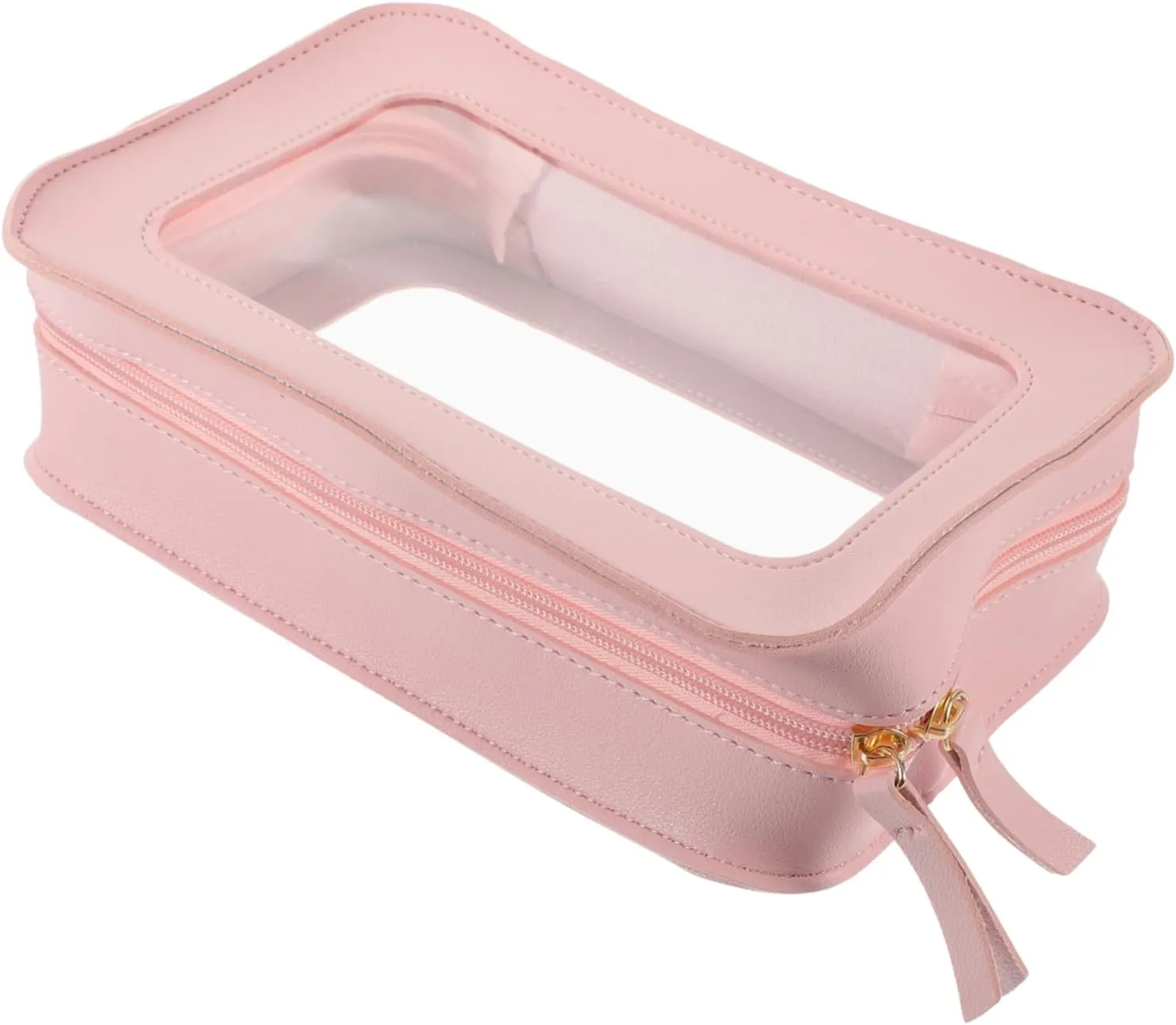 DOITOOL Cosmetic Travel Bag Cosmetic Bag Make up Bag Eyebrow Pencil Pouch Makeup Bag Organizer Water Proof Miss Transparent Bag, Pink, 23.00X15.50X7.00CM