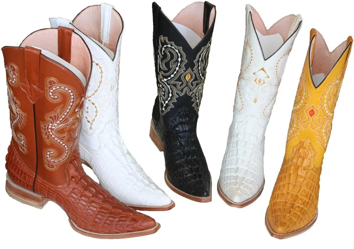 Dona Michi Cowboy Boot's Leather Crocodile Back Cut Cowboy Handmade Luxury Boots