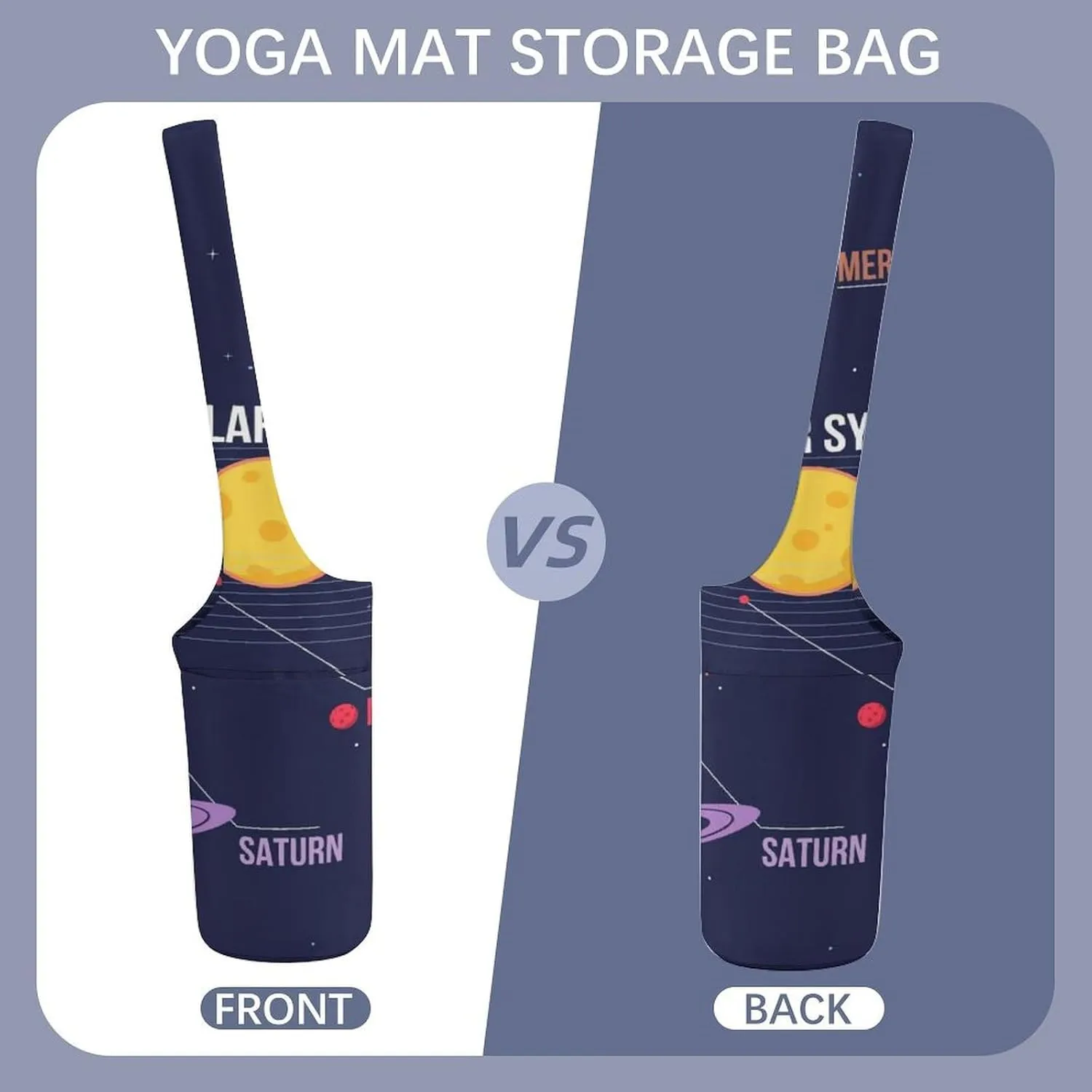 Donnapink Yoga Mat Bag, Canvas Storage Bag with Pocket Shoulder Strap, Fashion Mat Bag