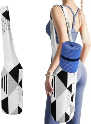 Donnapink Yoga Mat Bag, Canvas Storage Bag with Pocket Shoulder Strap, Fashion Mat Bag