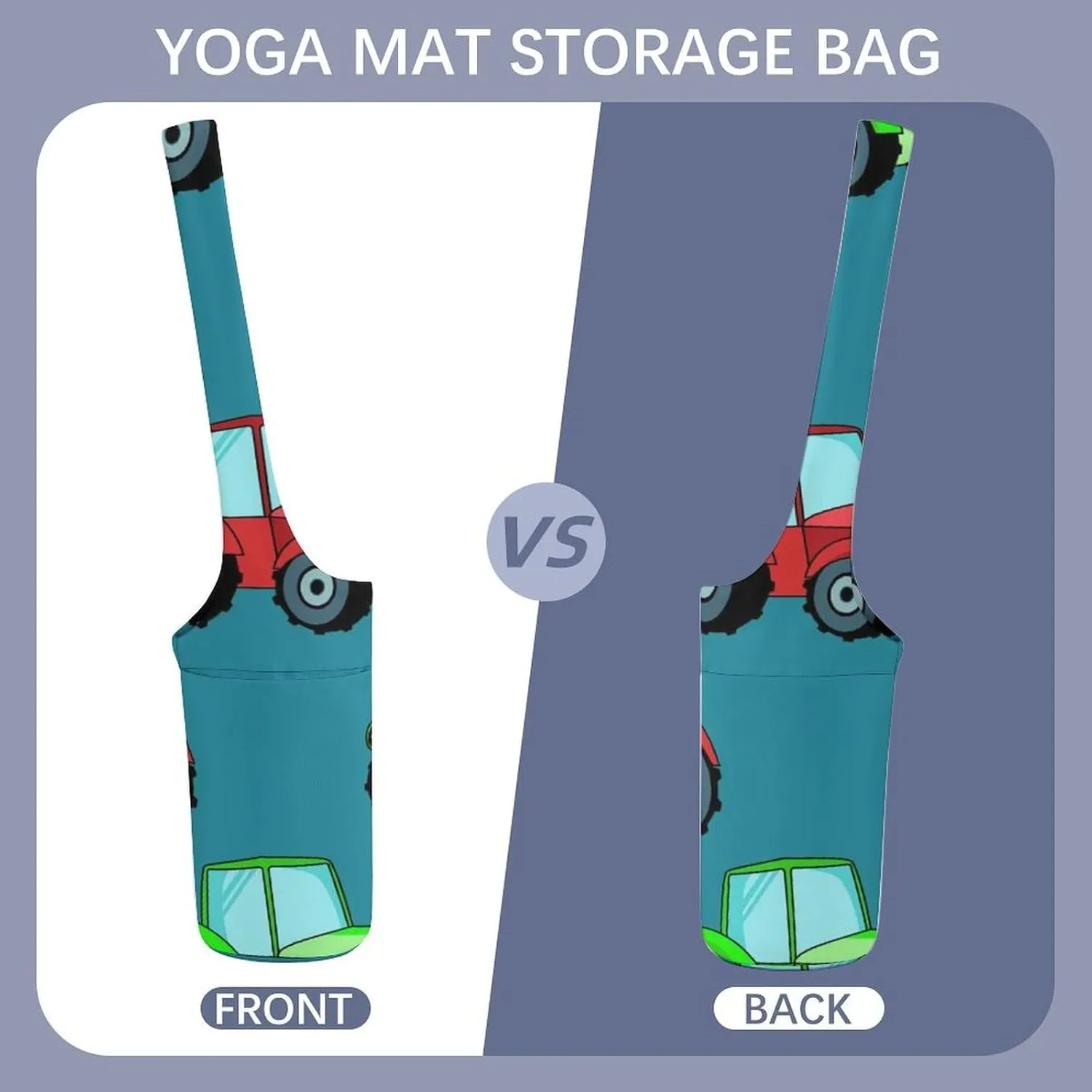 Donnapink Yoga Mat Bag, Canvas Storage Bag with Pocket Shoulder Strap, Fashion Mat Bag