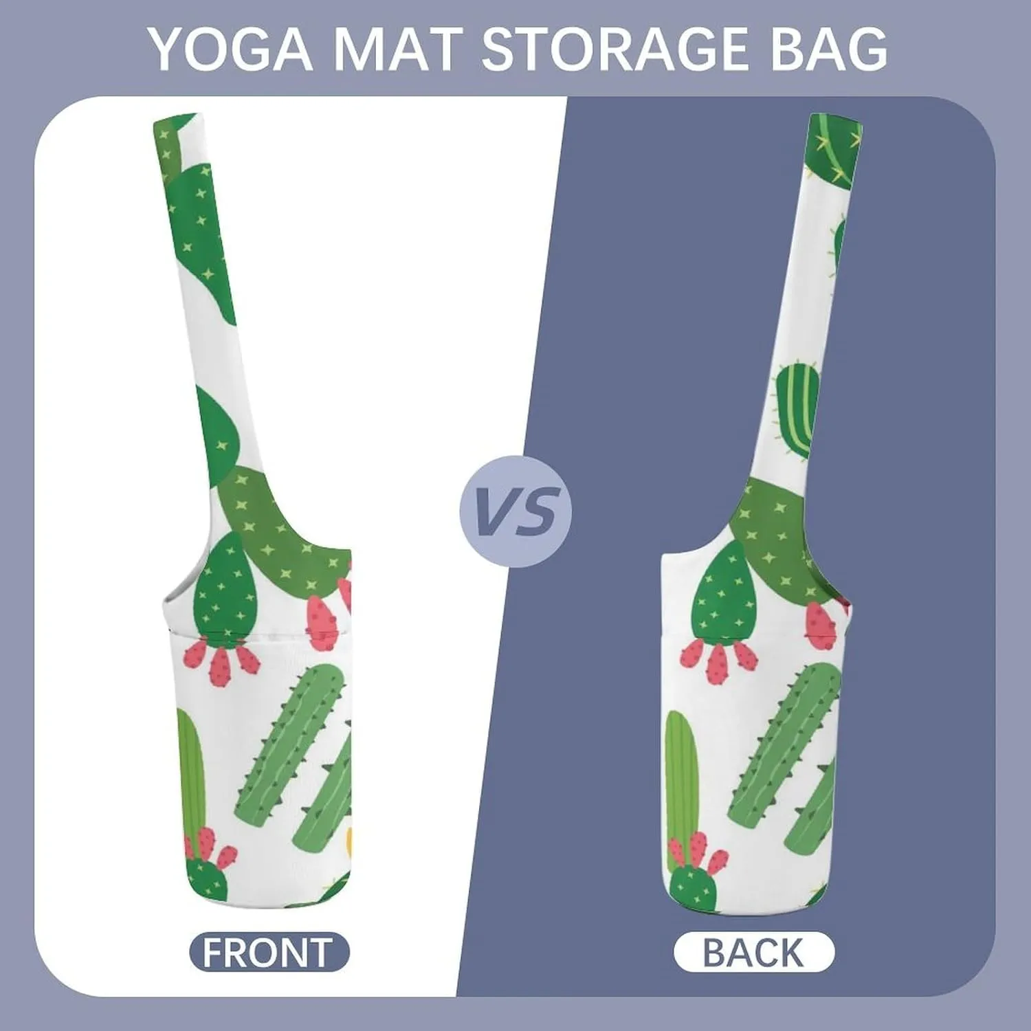 Donnapink Yoga Mat Bag, Canvas Storage Bag with Pocket Shoulder Strap, Fashion Mat Bag
