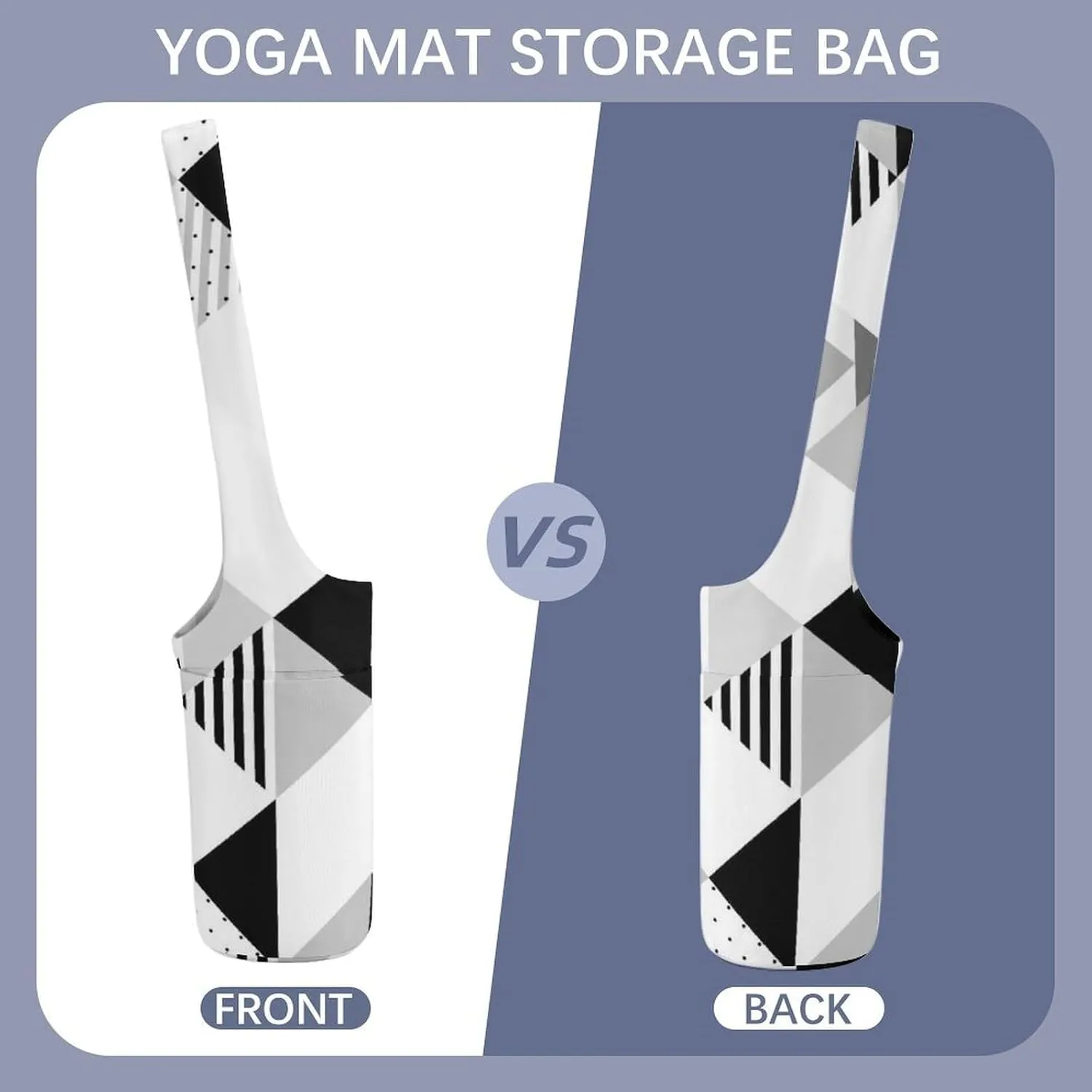 Donnapink Yoga Mat Bag, Canvas Storage Bag with Pocket Shoulder Strap, Fashion Mat Bag