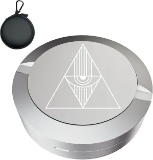 Double-Layer Aluminum Smell-Proof Snus Can – Zyn Compatible, Pill Holder & Travel Case,Silver Eye Pattern