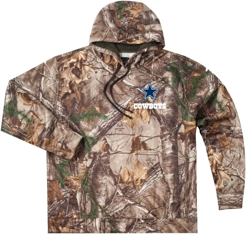 dunbrooke Men's Realtree Camo Minnesota Vikings Champion Tech Fleece Pullover Hoodie