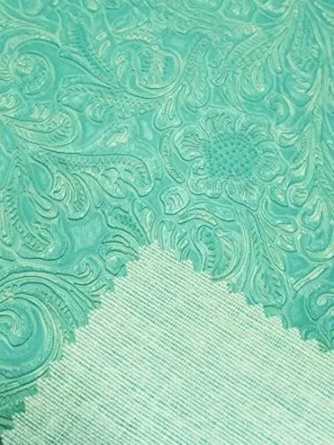 DuroLast™ Vintage Western Floral Pu Leather Fabric by The Yard DIY Upholstery Accessories Fashion (Lavender)