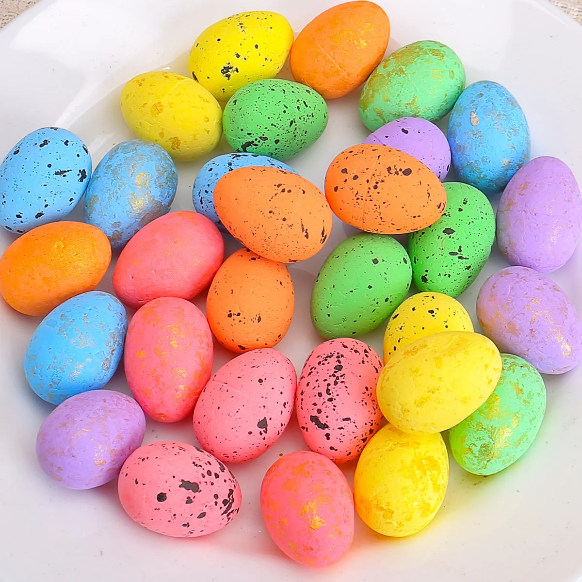 Easter Egg Gift Bag | Colorful Foam Eggs in Bow Pouch