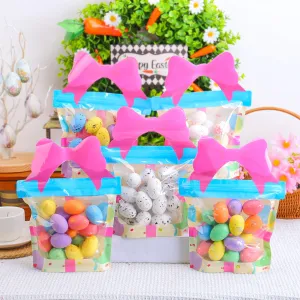 Easter Egg Gift Bag | Colorful Foam Eggs in Bow Pouch