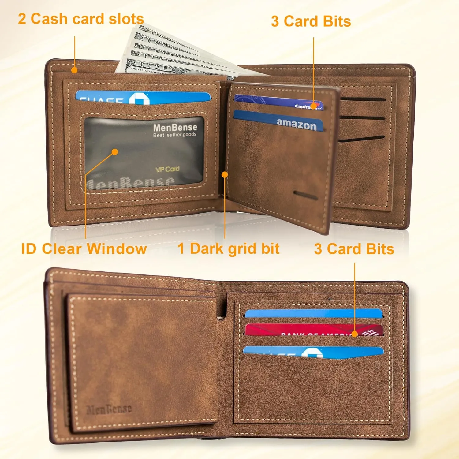 Easycosy Custom Wallet for Men Personalized Photo Wallet Engraved Customized Picture Gifts for Him, Personalized Gifts for Dad Father Boyfriend Husband