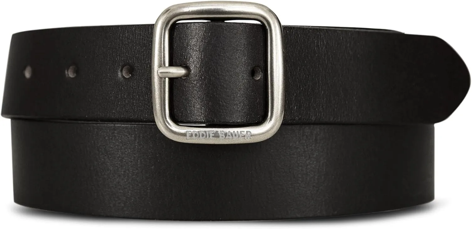 Eddie Bauer Women's Casual Leather Belts with Durable Metal Buckle