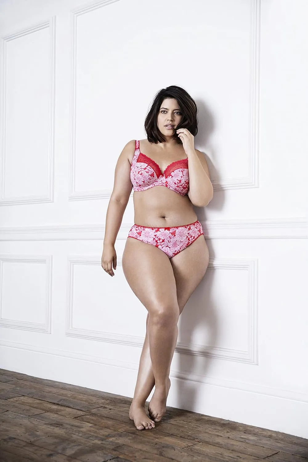 Elomi Kim Underwire Stretch Lace Plunge Bra Bra