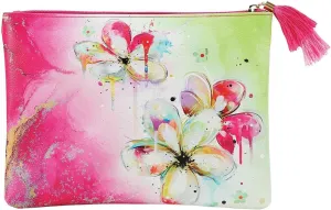 Enesco Izzy and Oliver Flowers Pouch, Cosmetic Bag, 0.39in H