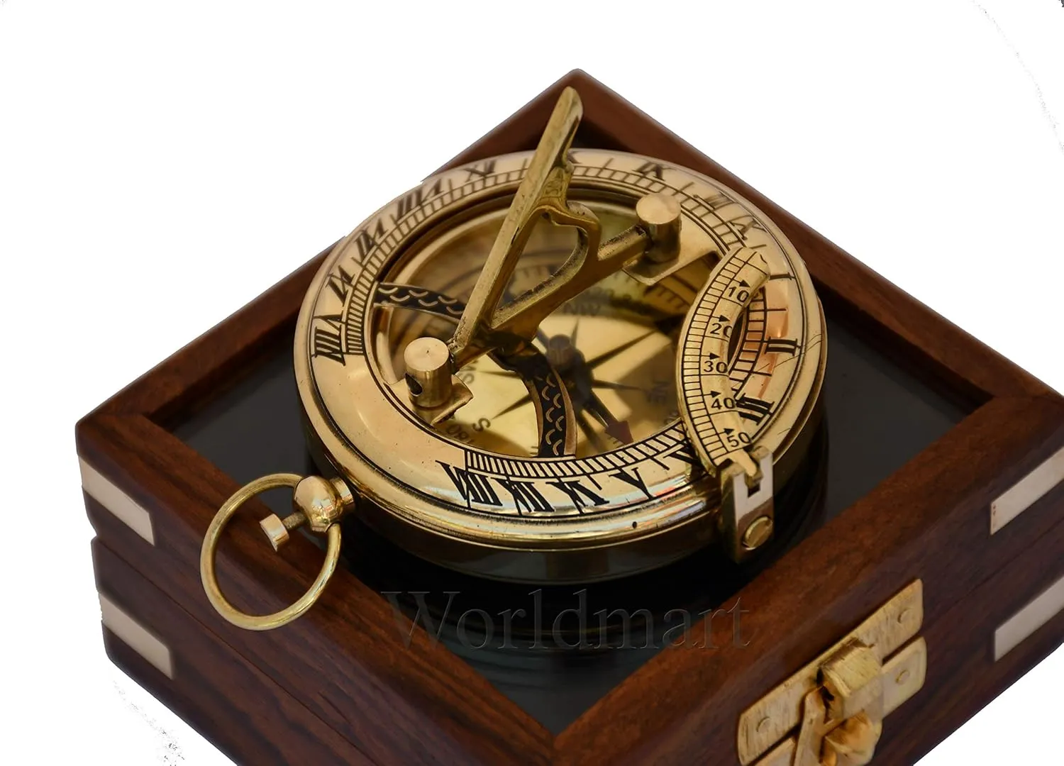 Engraved Nautical Compass - Personalized Compass for Men, Groomsmen, Hiking, Corporate, Wedding Gifts