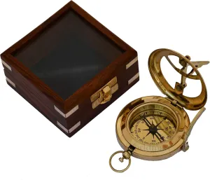 Engraved Nautical Compass - Personalized Compass for Men, Groomsmen, Hiking, Corporate, Wedding Gifts