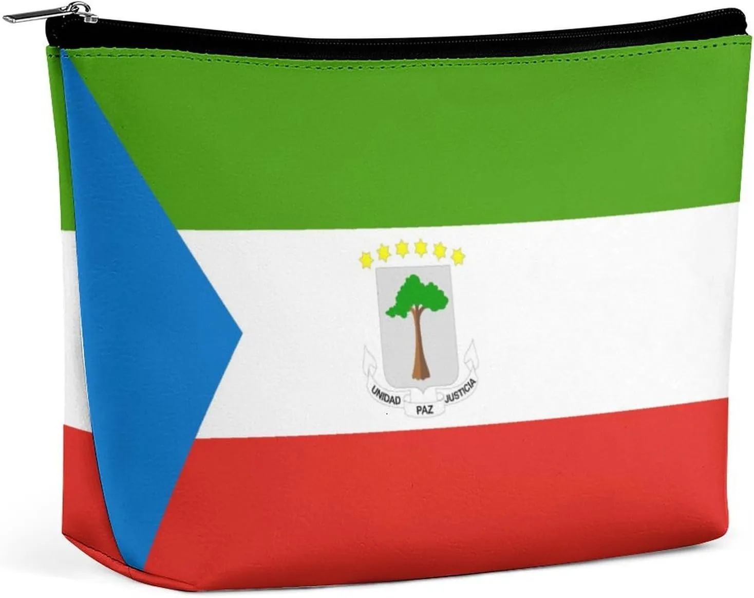 Equatorial Guinea Flag Portable Cosmetic Organizer Bag Travel Makeup for Women